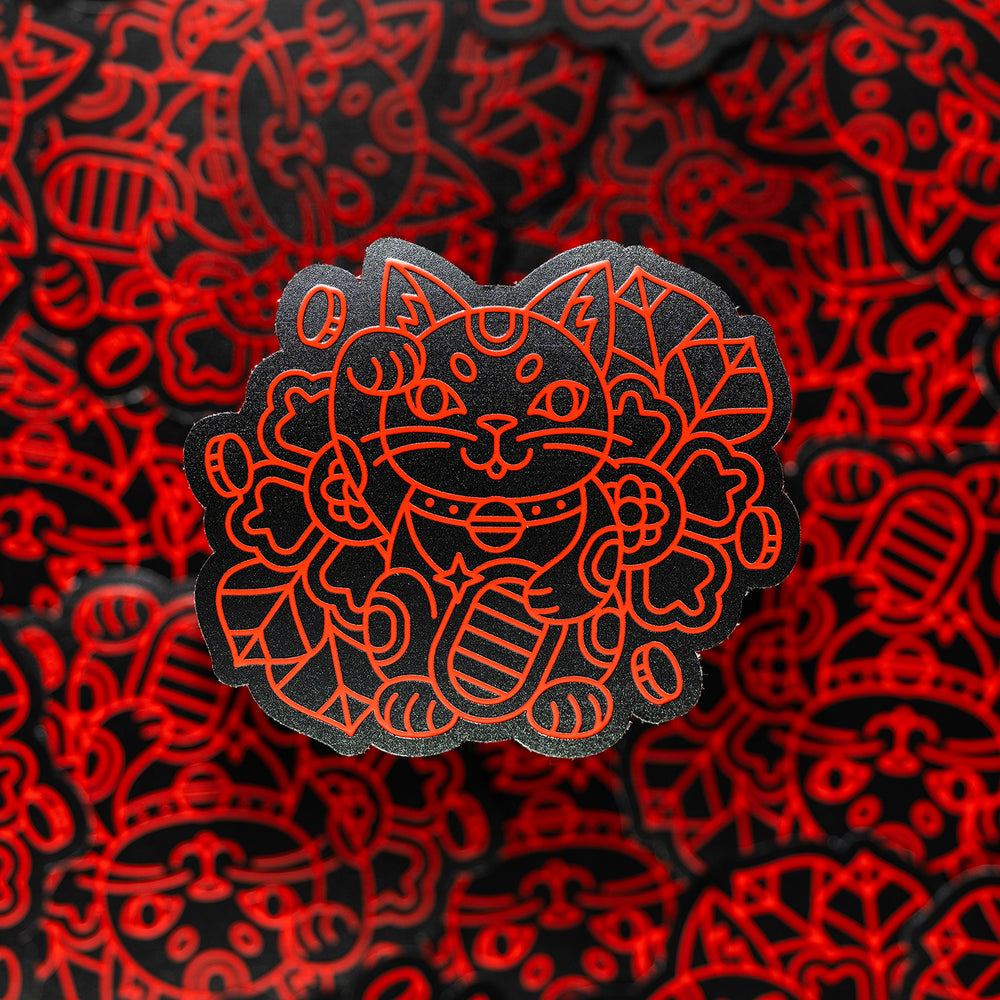 Lucky Cat Spot Gloss Sticker