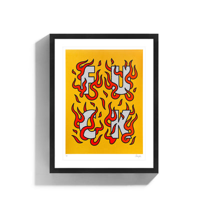 F*CK • Metallic Gold • #1 • Framed