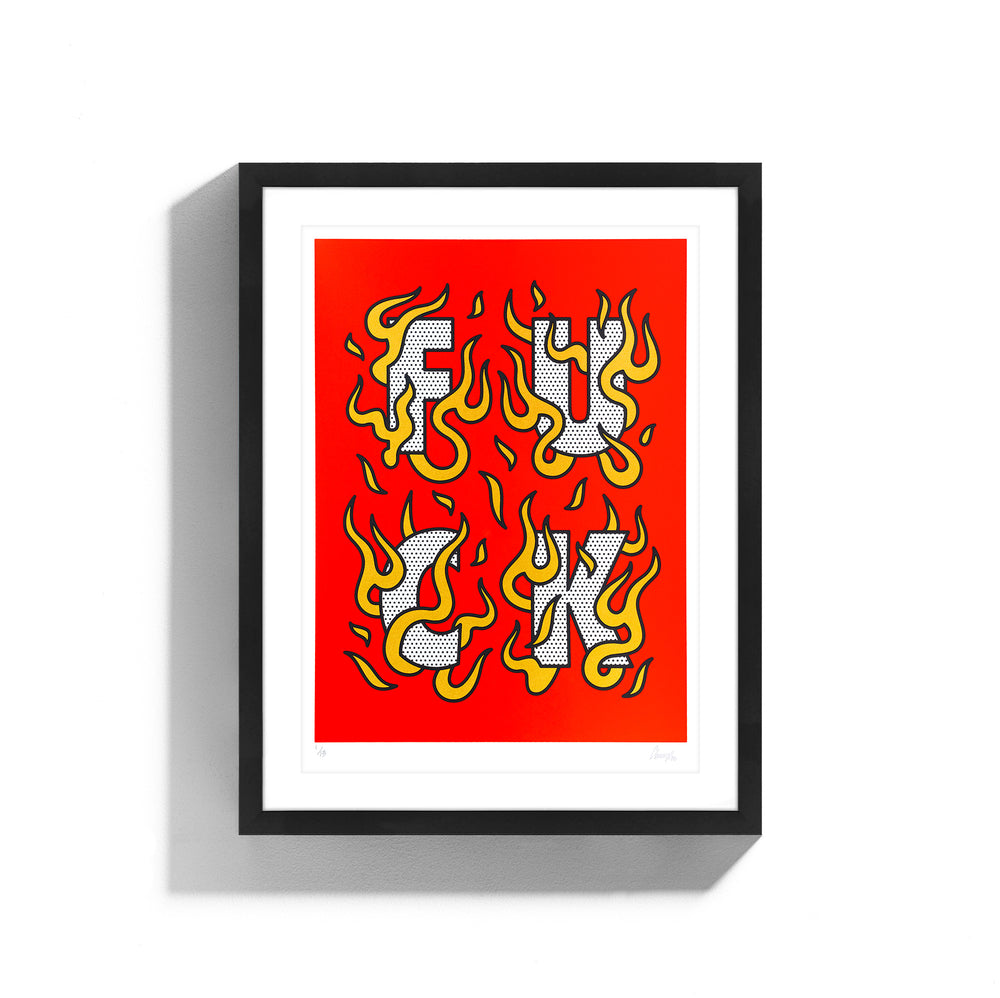 F*CK • Red • #1 • Framed
