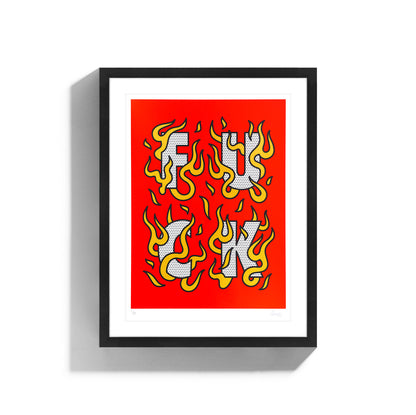 F*CK • Red • #1 • Framed