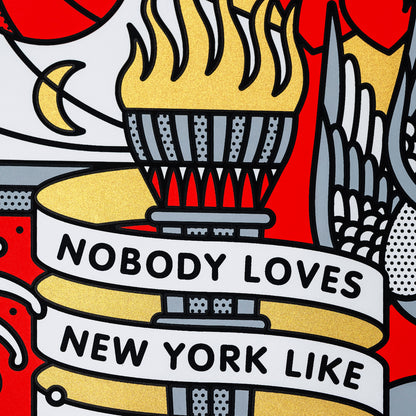 Nobody Loves NY Like NY • Limited Edition Print • Metallic Gold