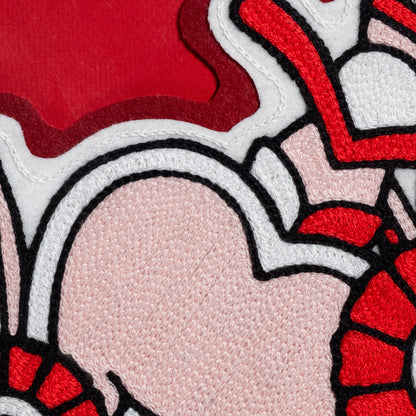 Red Halftone x The Happy Accident Club Oversized Heart Patch