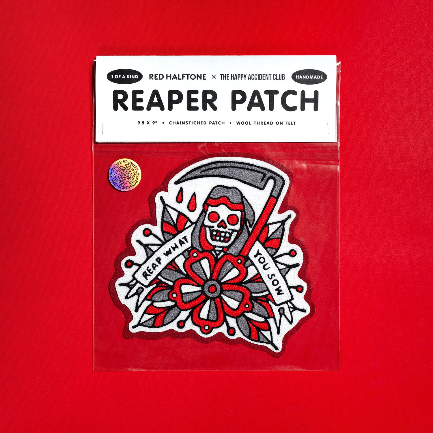 Red Halftone x The Happy Accident Club Oversized Reaper Patch