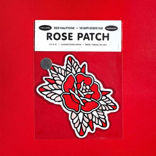 Red Halftone x The Happy Accident Club Oversized Rose Patch