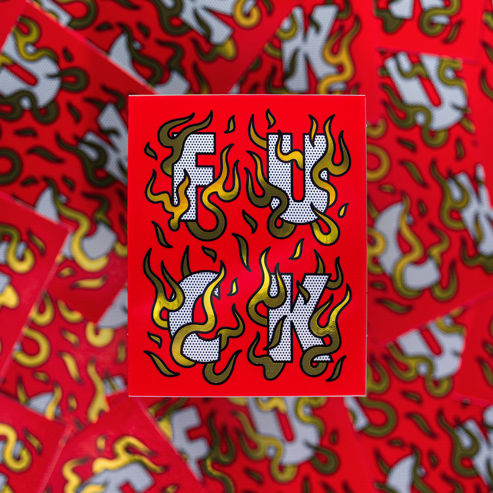 F*ck Gold Metallic Sticker